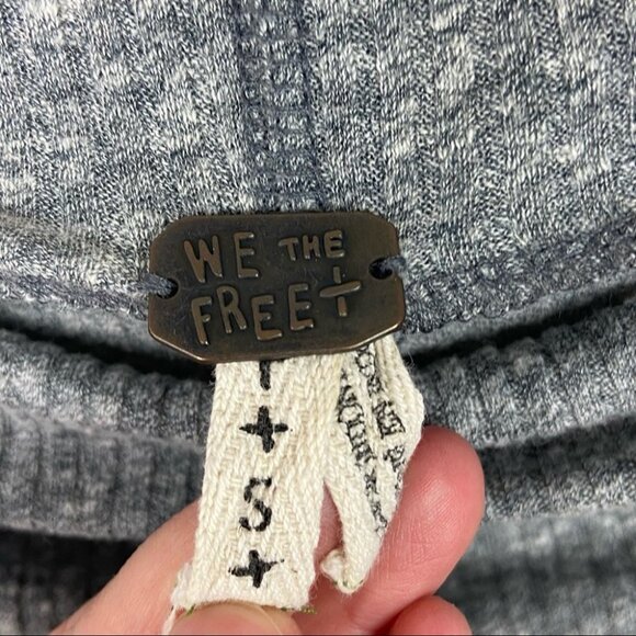 Free People Londontown Thermal Tunic Top Grey Size Small Asymmetric Hem Boho S‎ - Picture 4 of 12